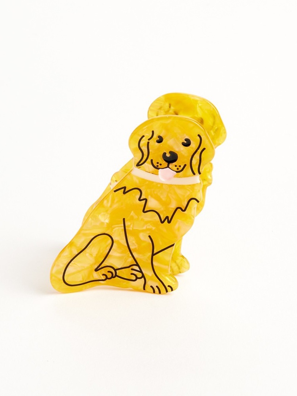Golden Retriever Marbled Dog Hair Claw Clip